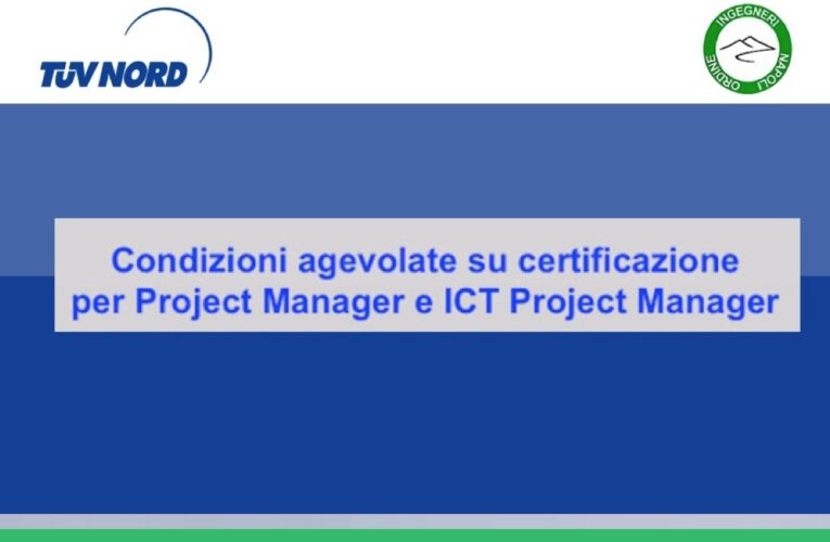 Certificazione per Project Manager e ICT Project Manager: condizioni agevolate grazie alla convenzione stipulata dall’Ordine