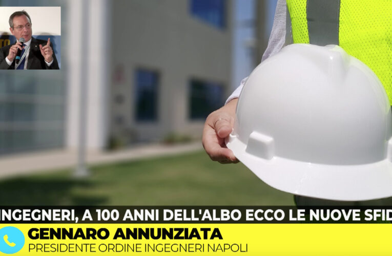 Napoli, 11 dicembre 2023: Centenario Albo Ingegneri. Marco Di Bello di Radio Crc intervista il presidente Annunziata